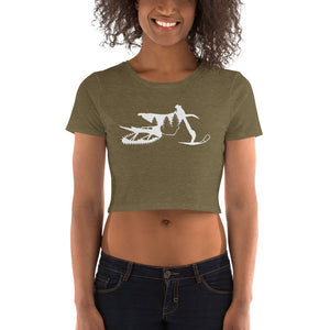 SnowBike Shirt, Women, Cropped, White