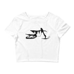 Load image into Gallery viewer, SnowBike Shirt, Women, Cropped, Black
