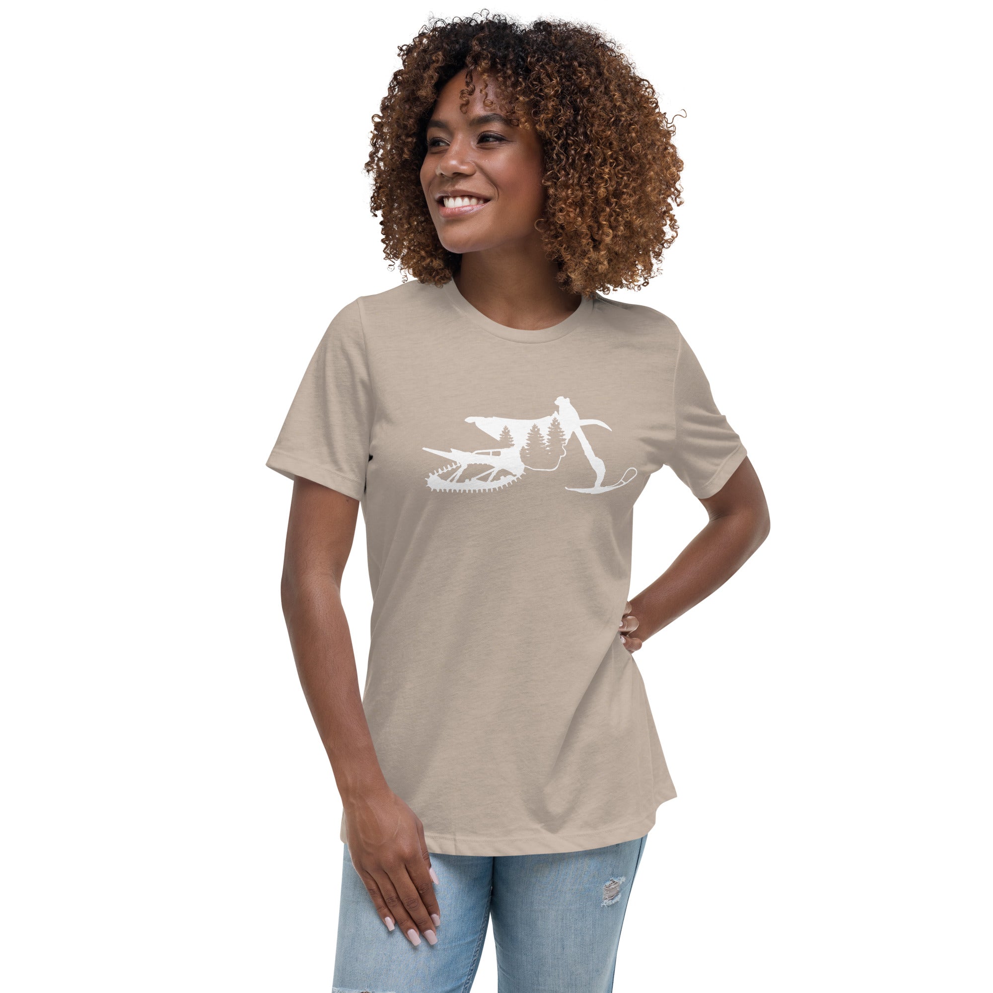 SnowBike Shirt, Women, Relaxed, White